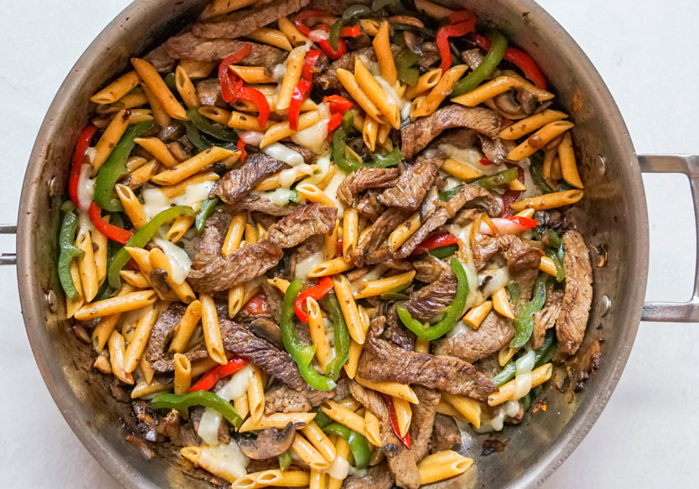 Philly Cheesesteak Pasta