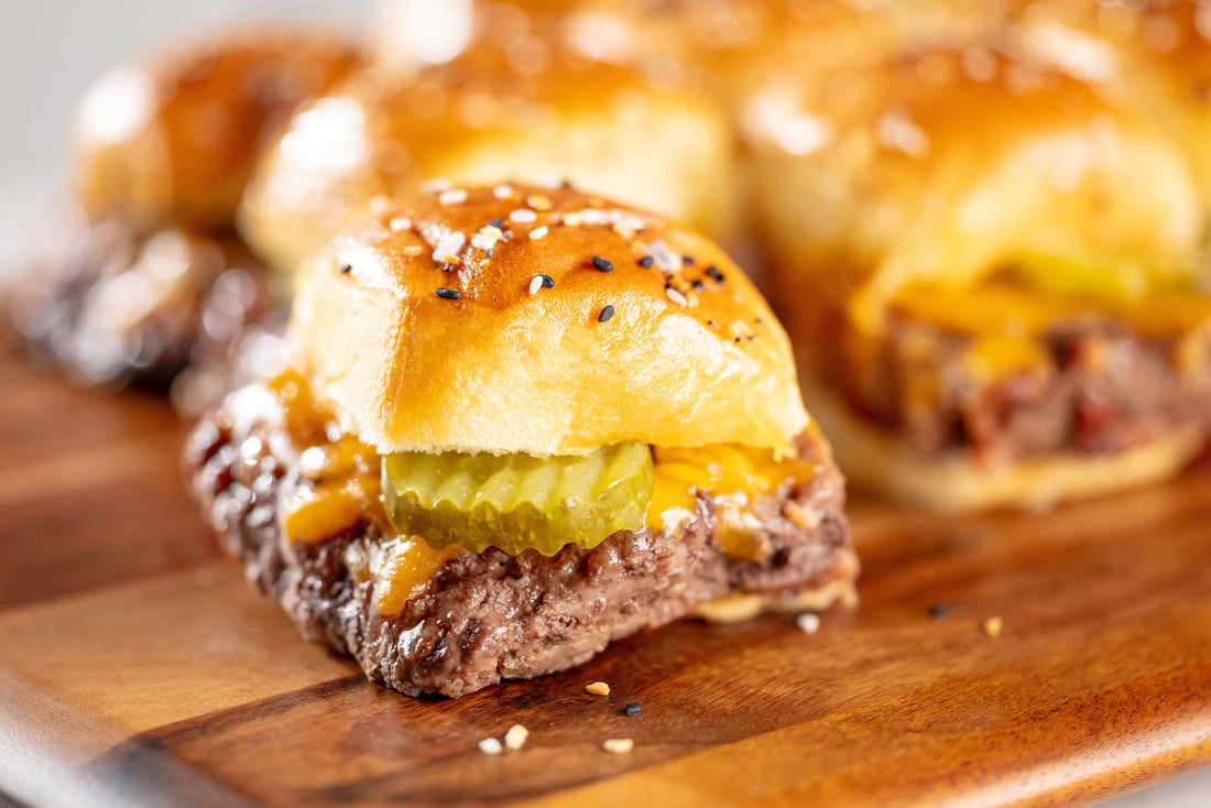 Easy Bacon Cheese Sliders with Hot Honey