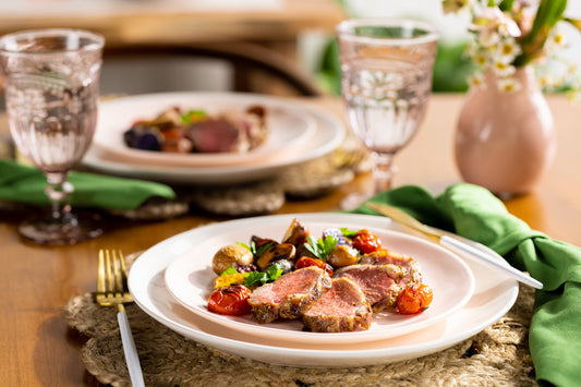 Seasoned Mini Porterhouse Lamb with Roasted Vegetables
