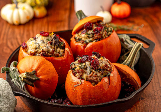 Meatloaf Stuffed Mini Pumpkins