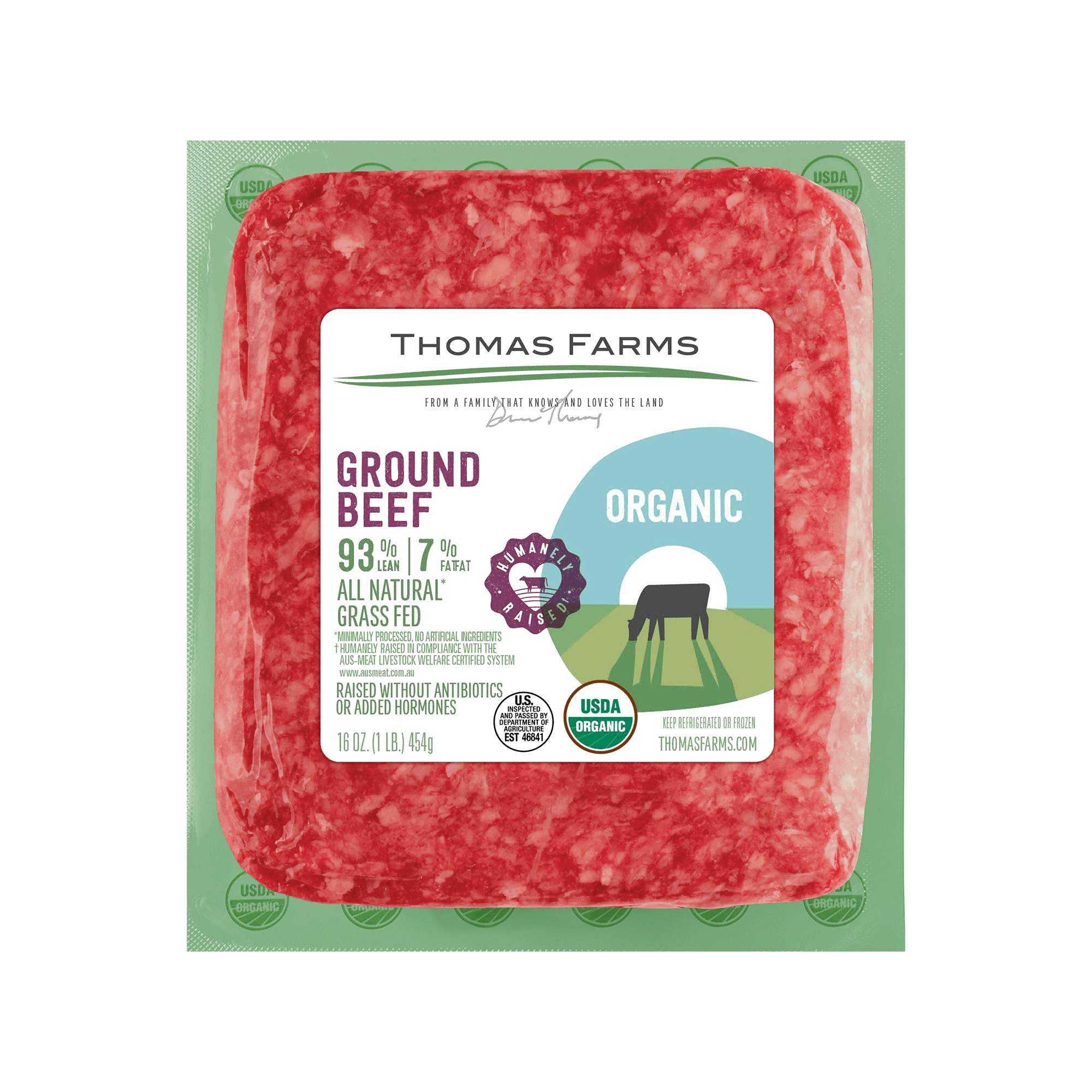 Thomas Farms Organic Grass Fed Ground Beef
