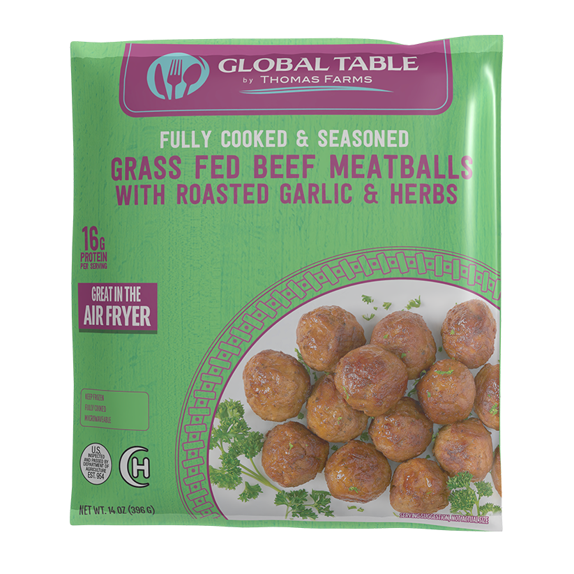 Beef Meatballs with Roasted Garlic & Herbs