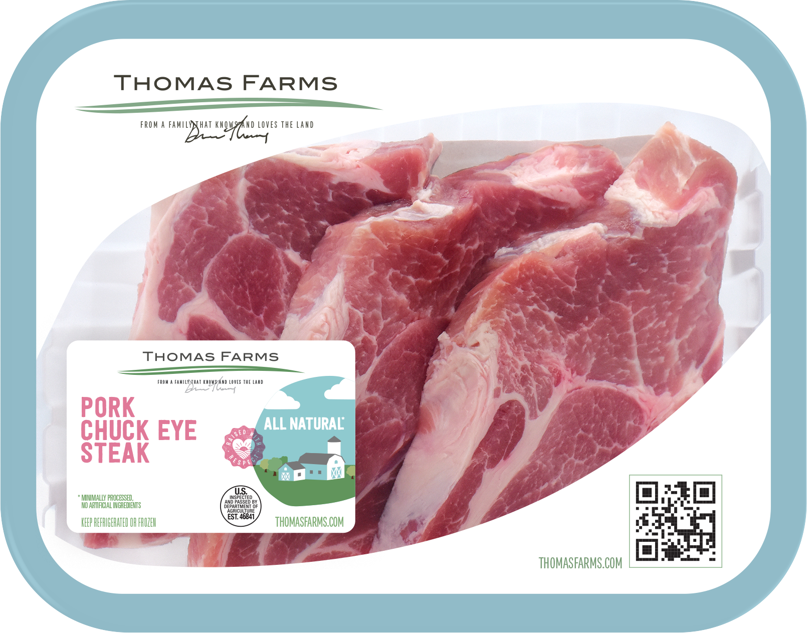 Thomas Farms Pork Chuck Eye Steak