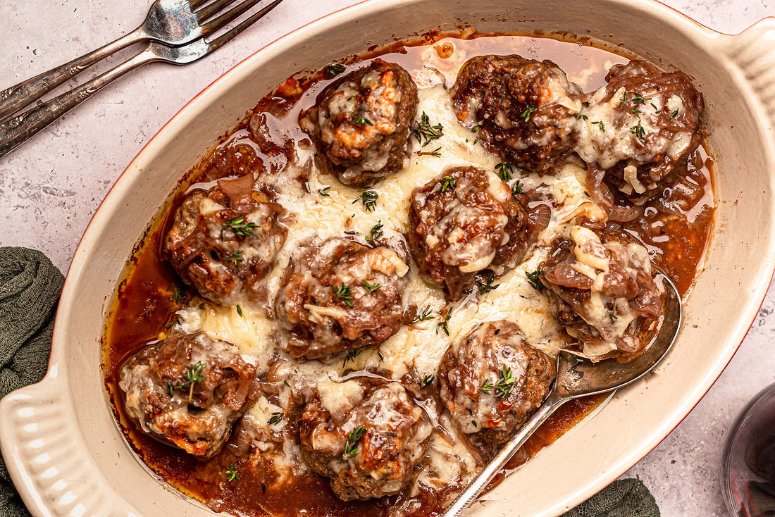 French Onion Soup Meatballs