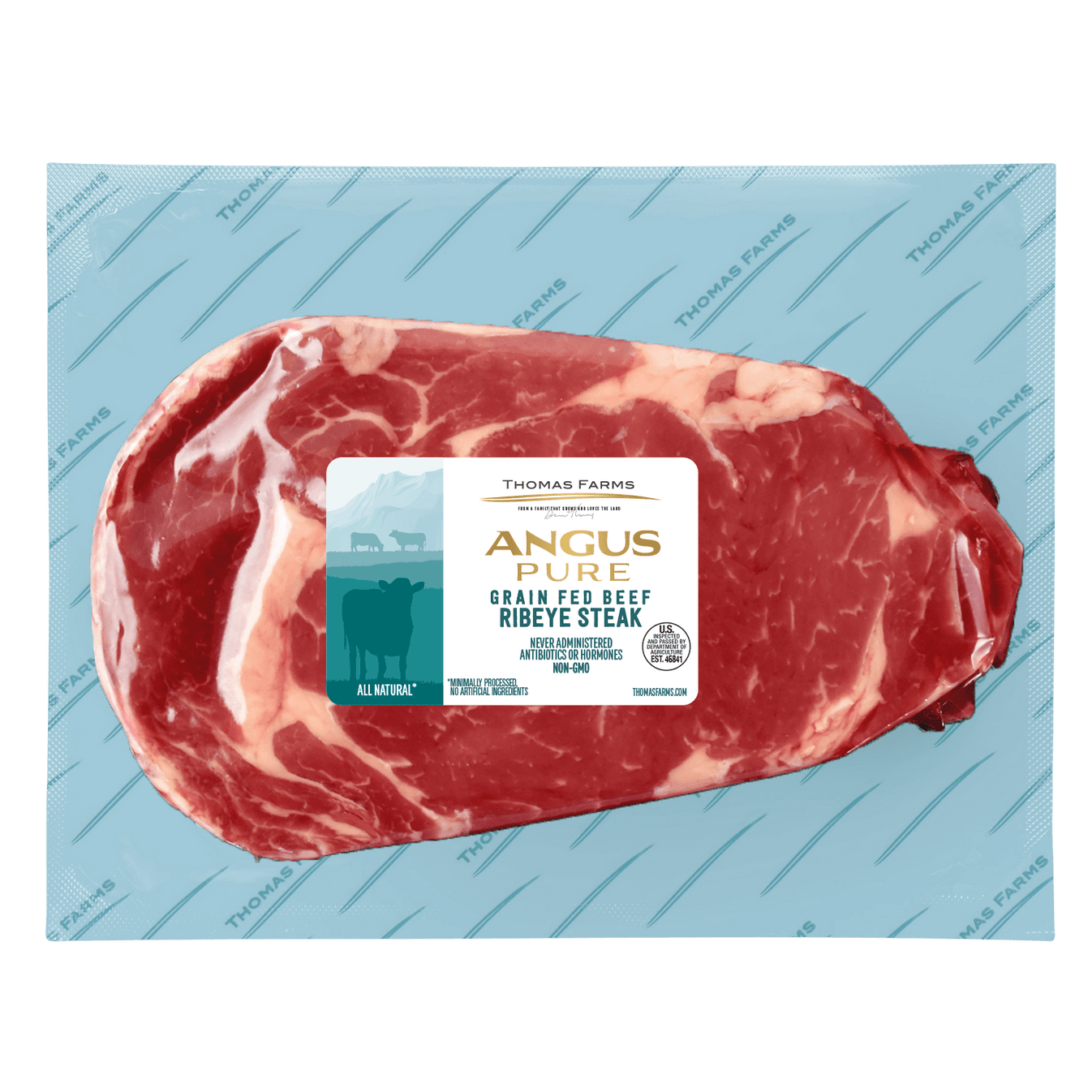 Grain Fed Angus Ribeye Steak Thomas Farms