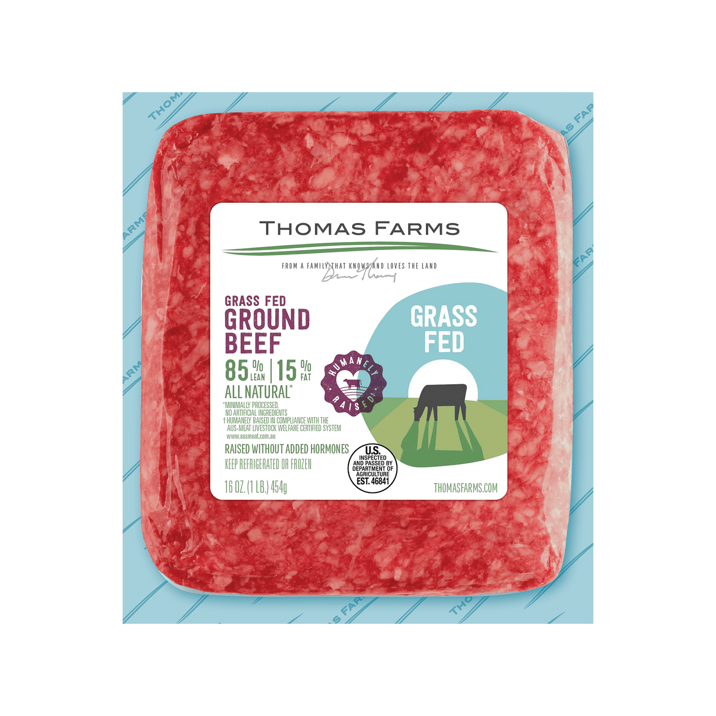 Grass Fed Ground Beef 85/15 Thomas Farms